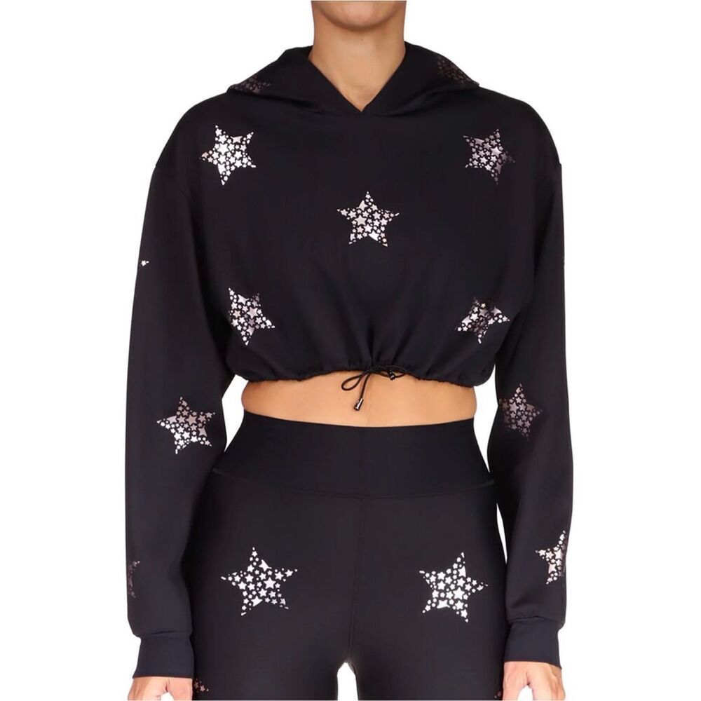 NWT Ultracor Nebula Star PYXIS Cropped Hoodie size M athletic yoga hipster